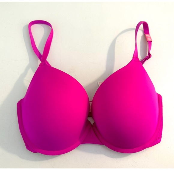 New PINK Victoria’s Secret Wear Everywhere Push Up Bra Magenta Pink Padded Wire - Picture 1 of 16